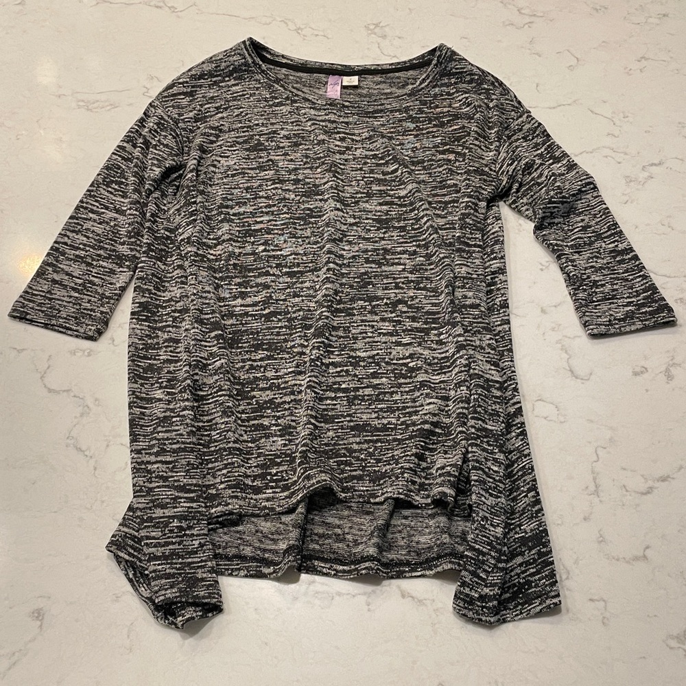 Gray and black light sweater